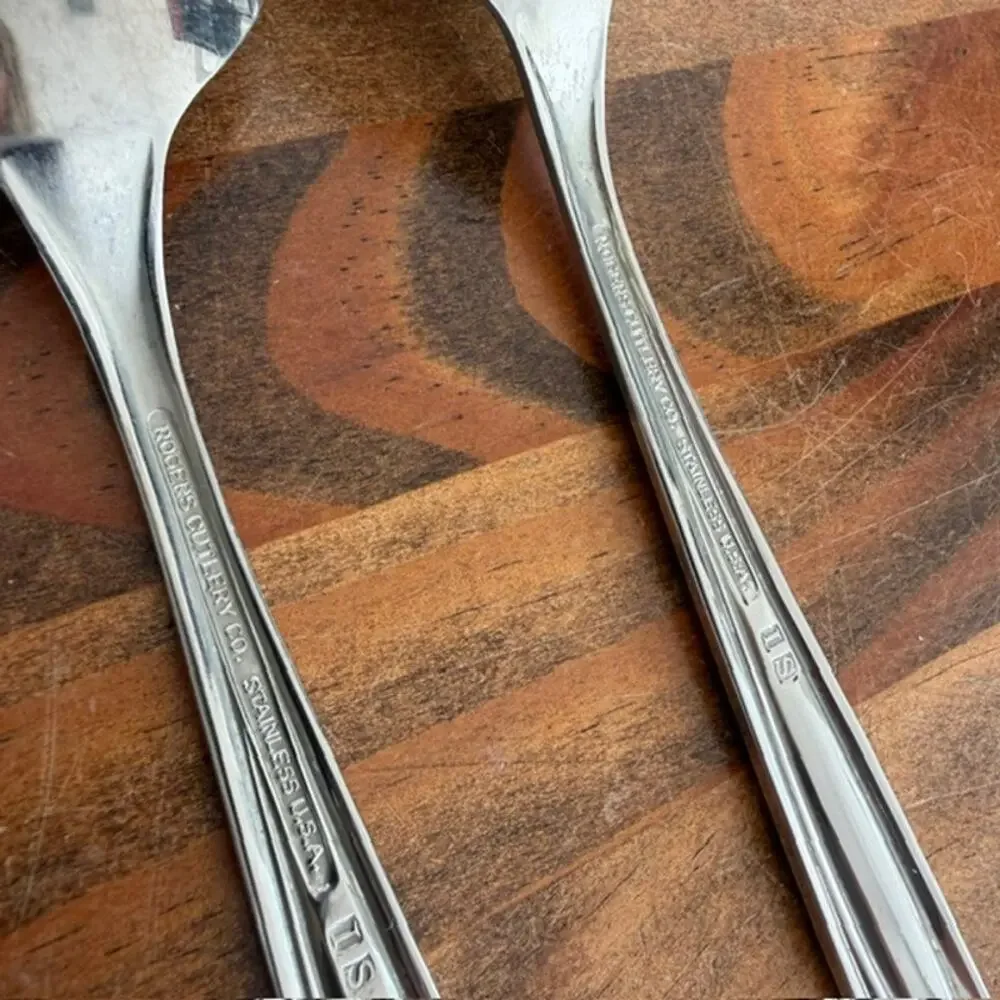 Vintage Rogers Cutlery Co Lawncrest Stainless Steel Mixed Flatware Lot MCM Retro
